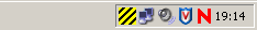 So erscheint das GEOTEK-Symbol unten rechts in der Taskleiste
